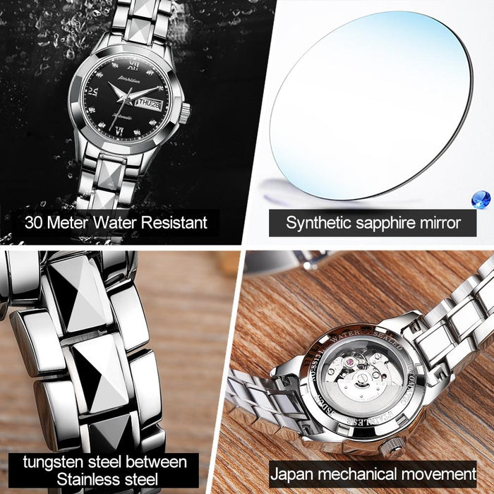 8813 Fashion Waterproof Luminous Automatic Mechanical Watch Women
