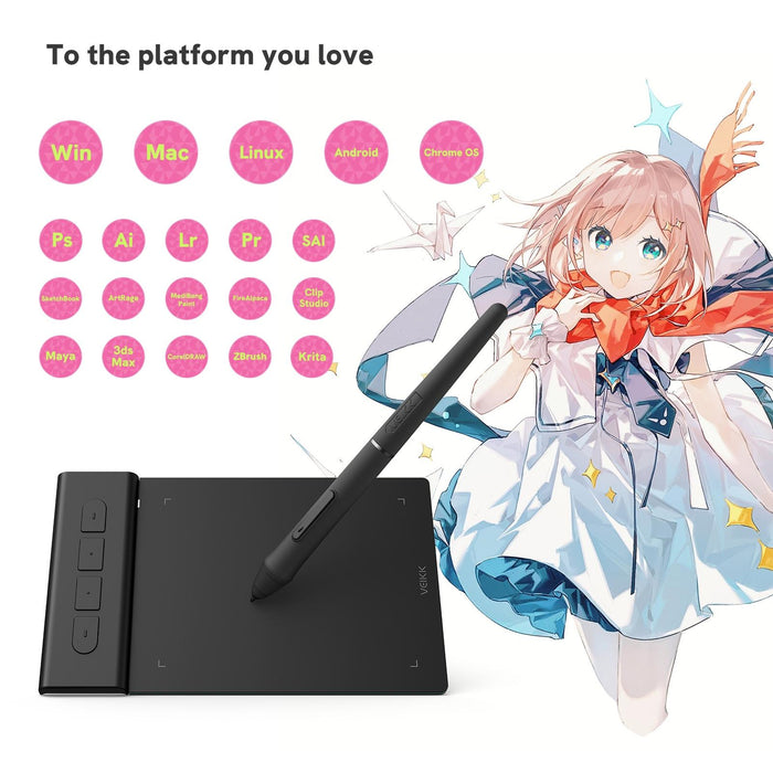 4X3 Inch Digital Drawing Board With 8192 Levels Pressure Sensitivity