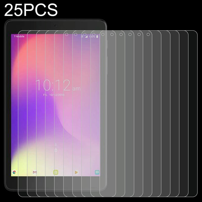 For Alcatel 3T 8 Inch 25 Pcs 9H 2.5D Explosion-Proof Tempered Tablet Glass Film