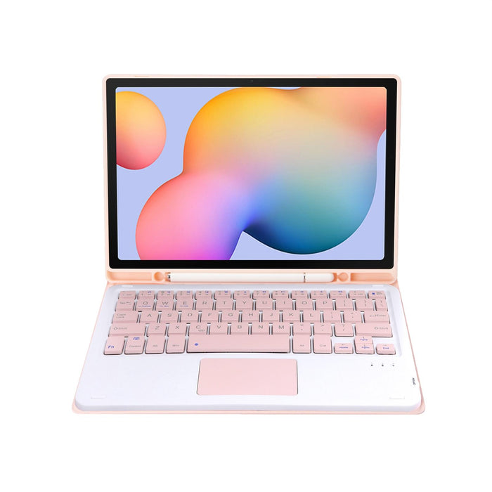 A610B-A Candy Colour Bluetooth Keyboard Leather Case With Pen Slot & Touchpad 10.4 Inch Sm-P610 / Sm-P615