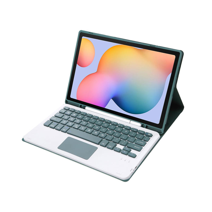 A610B-A Candy Colour Bluetooth Keyboard Leather Case With Pen Slot & Touchpad 10.4 Inch Sm-P610 / Sm-P615