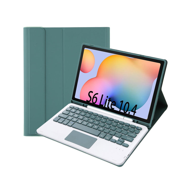 A610B-A Candy Colour Bluetooth Keyboard Leather Case With Pen Slot & Touchpad 10.4 Inch Sm-P610 / Sm-P615