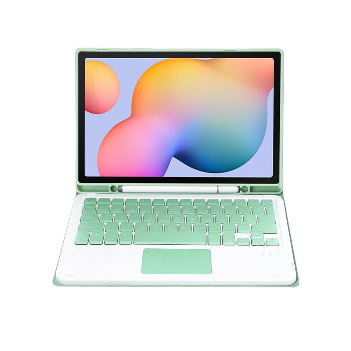 A610B-A Candy Colour Bluetooth Keyboard Leather Case With Pen Slot & Touchpad 10.4 Inch Sm-P610 / Sm-P615