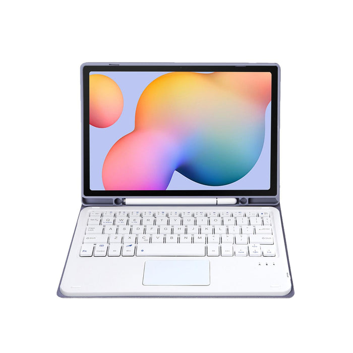 A610B-A Candy Colour Bluetooth Keyboard Leather Case With Pen Slot & Touchpad 10.4 Inch Sm-P610 / Sm-P615