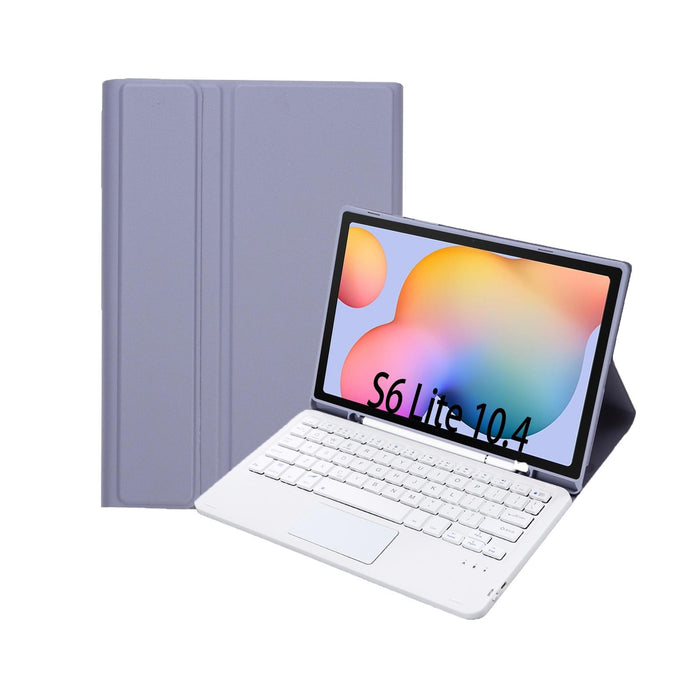 A610B-A Candy Colour Bluetooth Keyboard Leather Case With Pen Slot & Touchpad 10.4 Inch Sm-P610 / Sm-P615