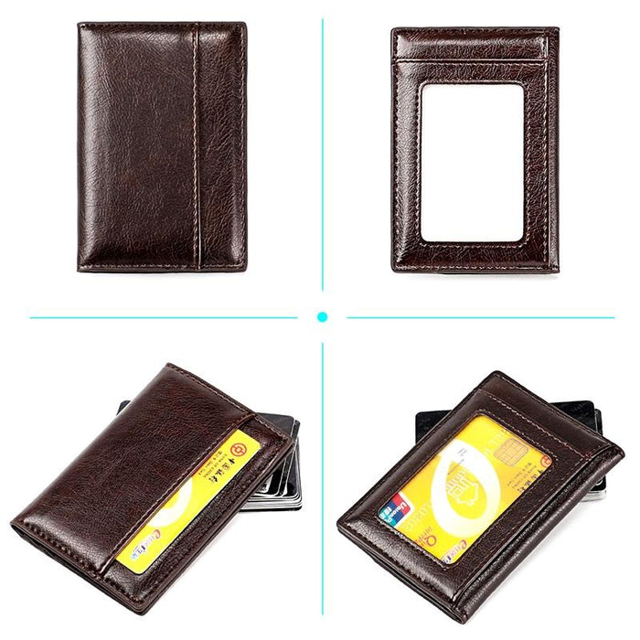 Ultra Thin Pu Leather Card Holder Mini