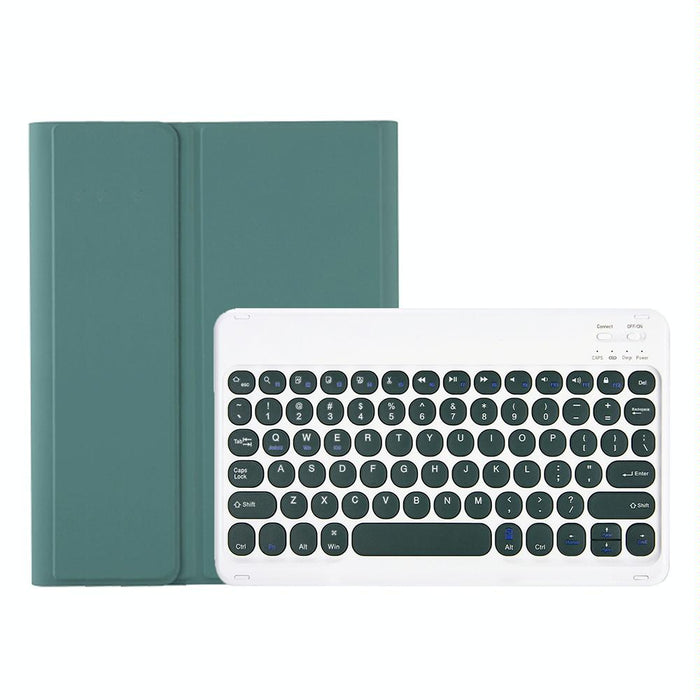 For Samsung Galaxy Tab A8 10.5 2021 Sm-X200 / Sm-X205 Candy Colour Skin Feel Texture Round Keycap Bluetooth Keyboard Leather Case