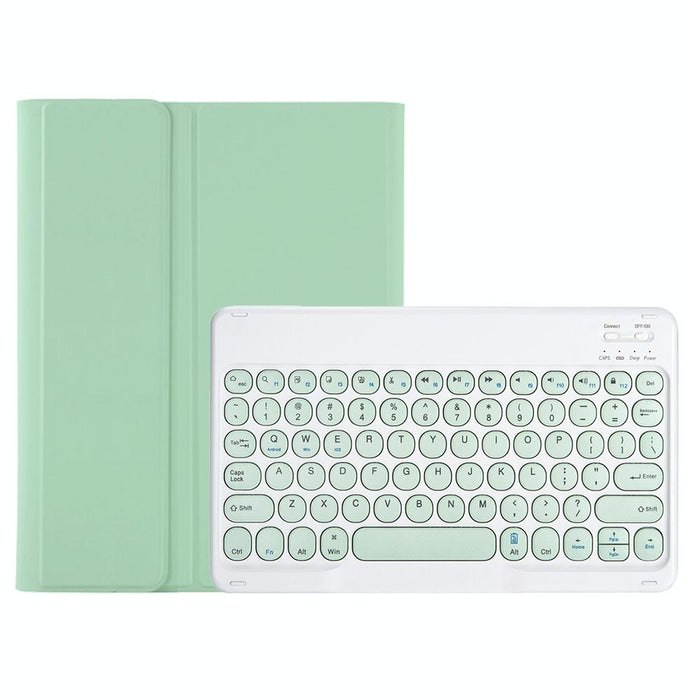 For Samsung Galaxy Tab A8 10.5 2021 Sm-X200 / Sm-X205 Candy Colour Skin Feel Texture Round Keycap Bluetooth Keyboard Leather Case