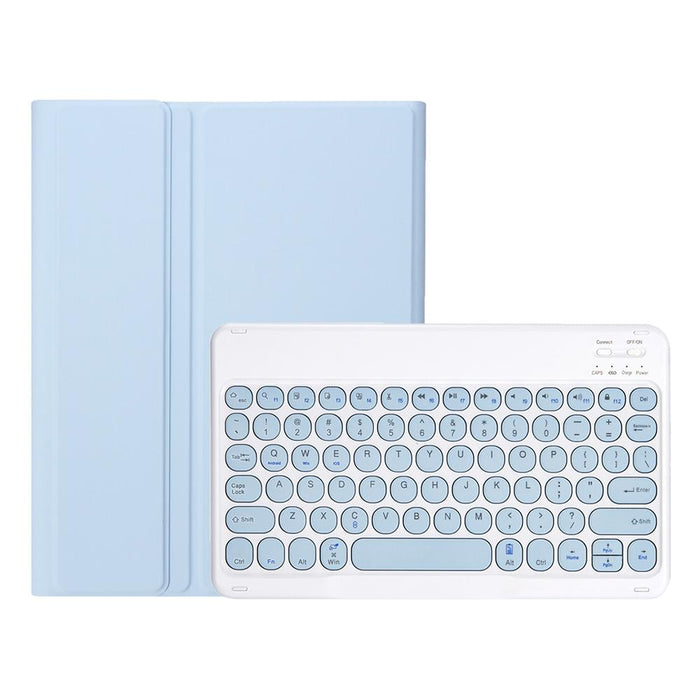 For Samsung Galaxy Tab A8 10.5 2021 Sm-X200 / Sm-X205 Candy Colour Skin Feel Texture Round Keycap Bluetooth Keyboard Leather Case