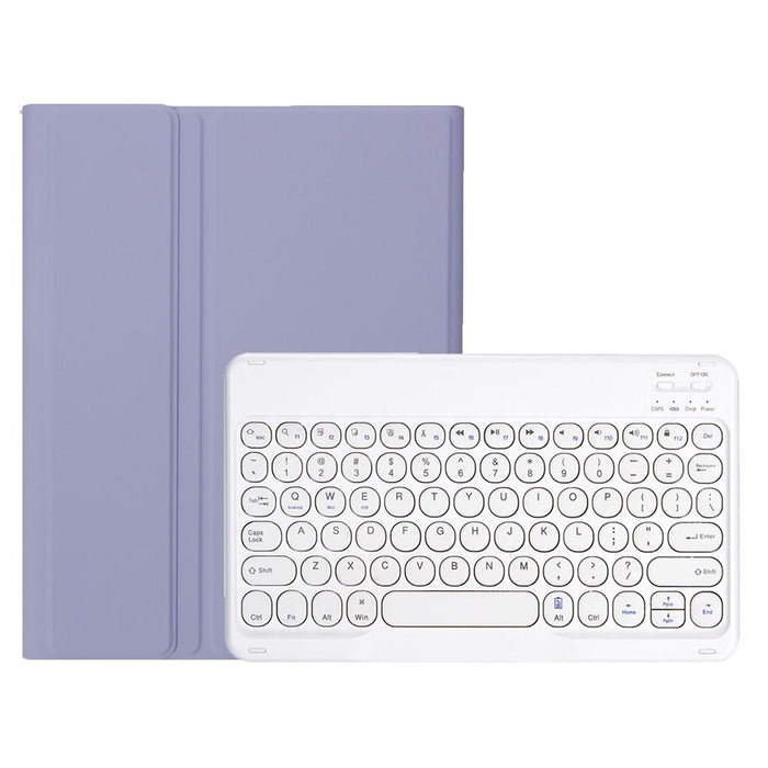 For Samsung Galaxy Tab A8 10.5 2021 Sm-X200 / Sm-X205 Candy Colour Skin Feel Texture Round Keycap Bluetooth Keyboard Leather Case