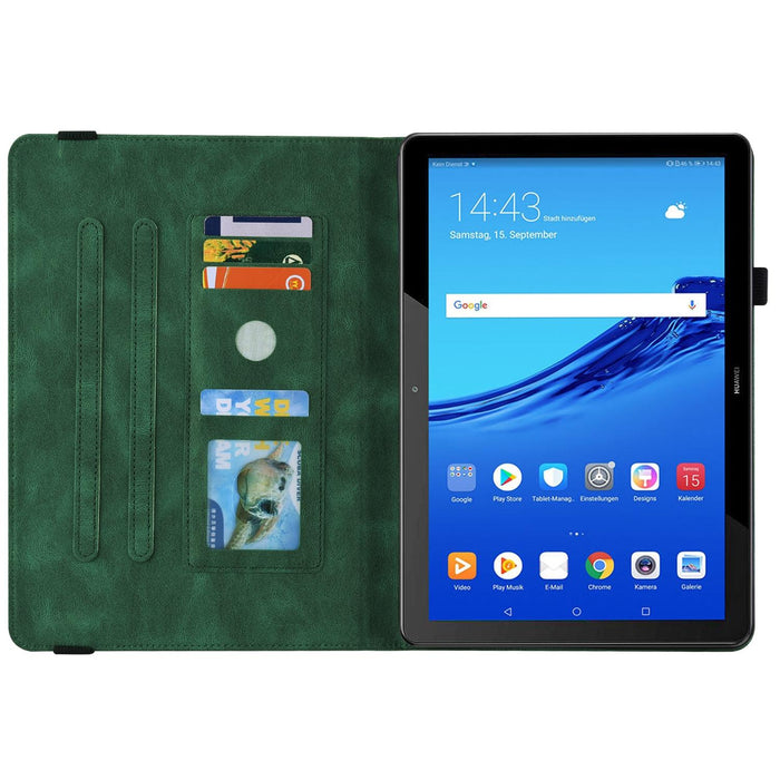 Embossed Leather Tablet Case With Butterfly Flower Design