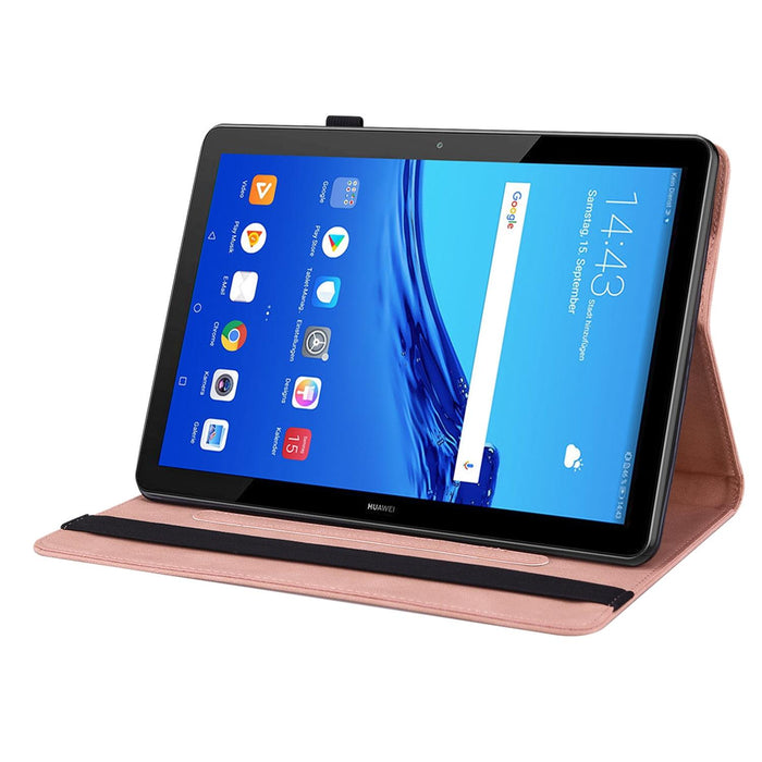 Embossed Leather Tablet Case With Butterfly Flower Design