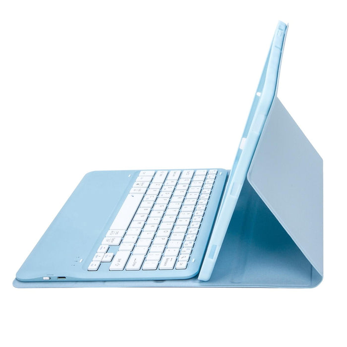 T800B Pen Slot Detachable Bluetooth Keyboard Leather Tablet Case For Samsung Galaxy Tab S8+ / S7+ / S7 Fe