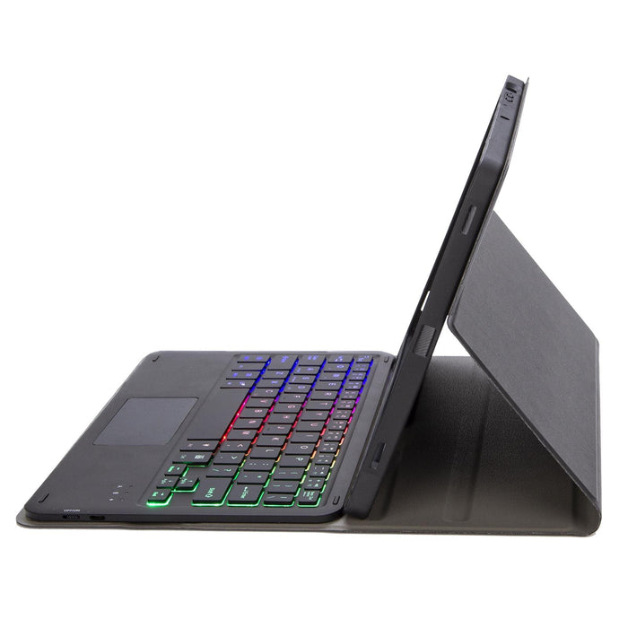 A610B-As Lambskin Texture Backlight Bluetooth Keyboard Leather Tablet Case