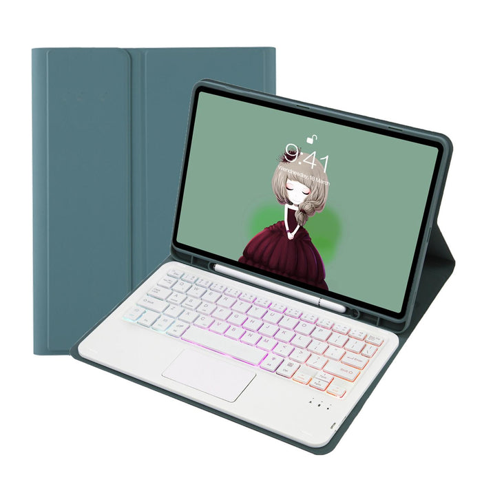 Candy Colour Backlight Bluetooth Keyboard Leather Tablet Case