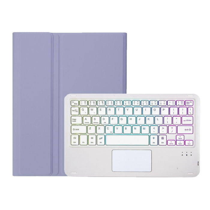 Candy Colour Backlight Bluetooth Keyboard Leather Tablet Case