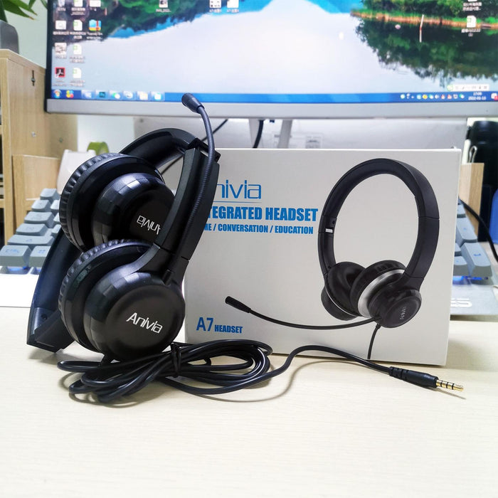3.5Mm Wired Headset With Mic Black