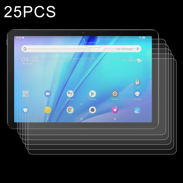 For Tcl Tab 10S / Enjoy 2 / T10 / T10S / Honor X8 / Honor 8 Lite / Lenovo K10C X6E6F 25 Pcs 9H 2.5D Explosion-Proof Tempered Tablet Glass Film