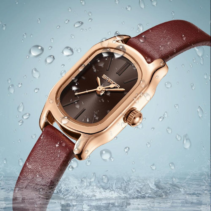 1104 Mini Dial Waterproof Women Quartz Watch Steel Band