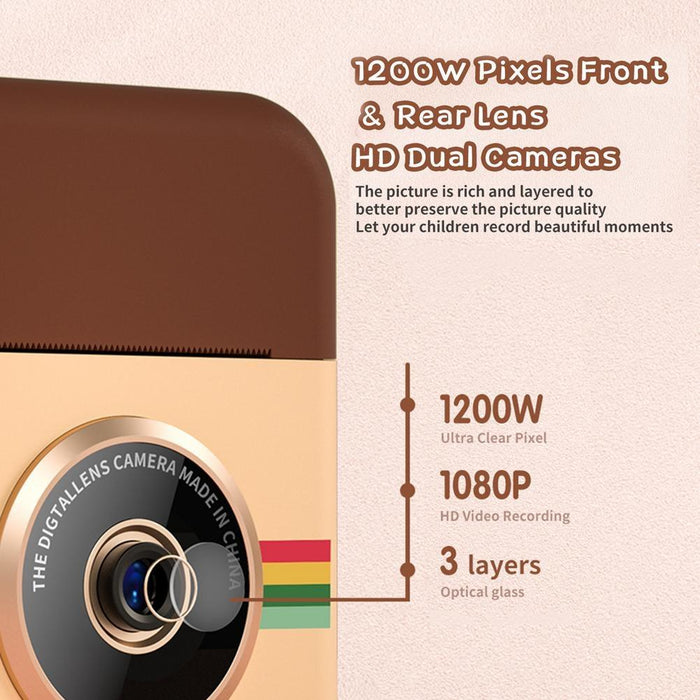 2.4 Inch Ips Hd Screen Children's Instant Camera No Memory Card