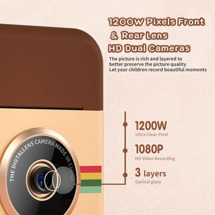 2.4 Inch Ips Hd Screen Children's Instant Camera No Memory Card
