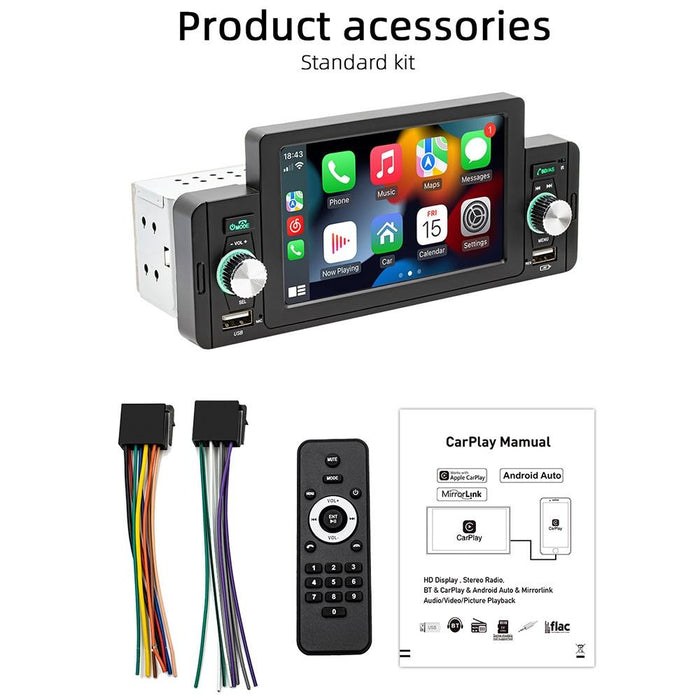 5 Inch Car Bluetooth Mp5 Inch Player - Phone Mirror Link Steering Wheel Control