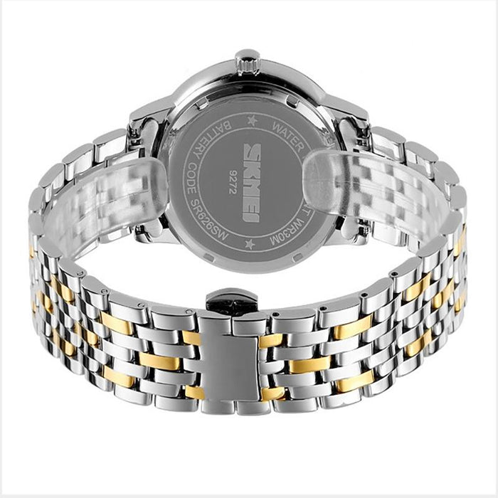 9272 Stainless Steel Buckle Strap Waterproof Quartz Watch Man