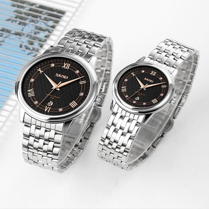 9272 Stainless Steel Buckle Strap Waterproof Quartz Watch Man