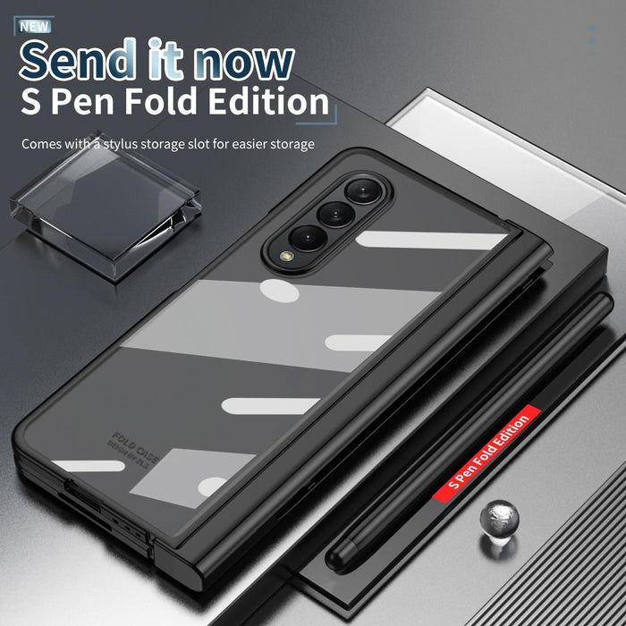 For Samsung Galaxy Z Fold4 5G Full Body Phone Case with Integrated Hinge and Pen Slot
