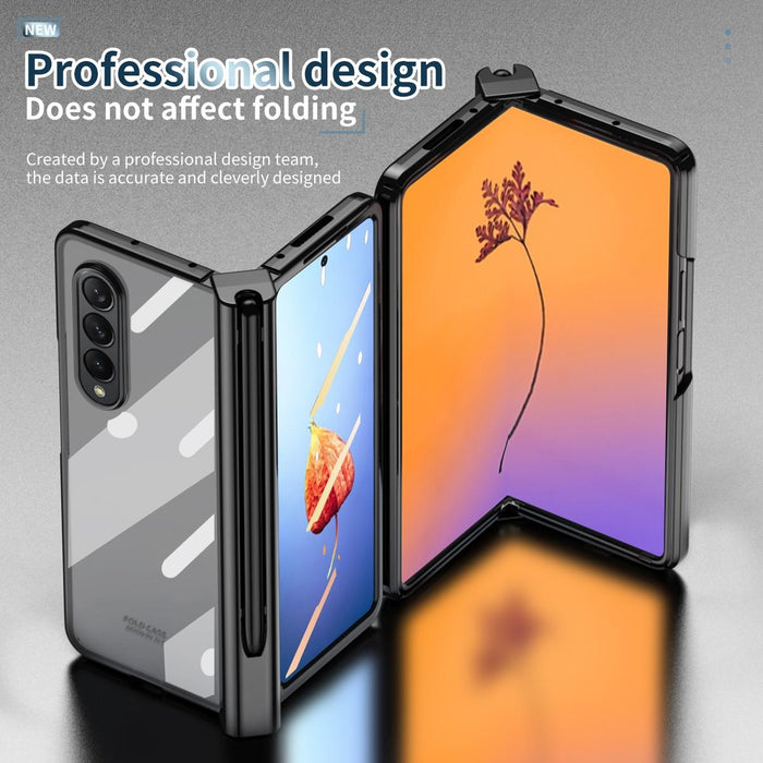 For Samsung Galaxy Z Fold4 5G Full Body Phone Case with Integrated Hinge and Pen Slot