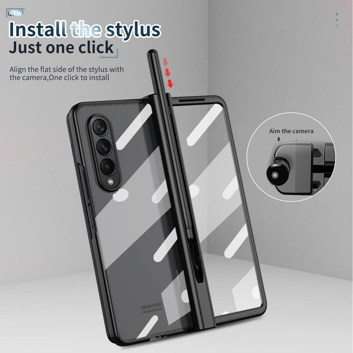 For Samsung Galaxy Z Fold4 5G Full Body Phone Case with Integrated Hinge and Pen Slot