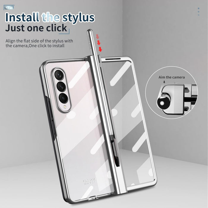For Samsung Galaxy Z Fold4 5G Full Body Phone Case with Integrated Hinge and Pen Slot