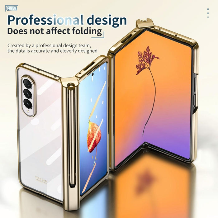 For Samsung Galaxy Z Fold4 5G Full Body Phone Case with Integrated Hinge and Pen Slot