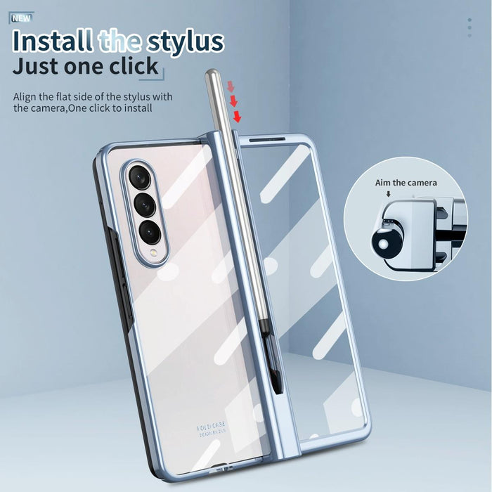 For Samsung Galaxy Z Fold4 5G Full Body Phone Case with Integrated Hinge and Pen Slot