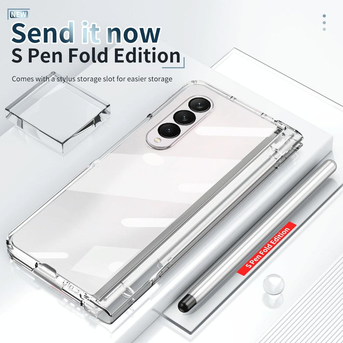 For Samsung Galaxy Z Fold4 5G Full Body Phone Case with Integrated Hinge and Pen Slot