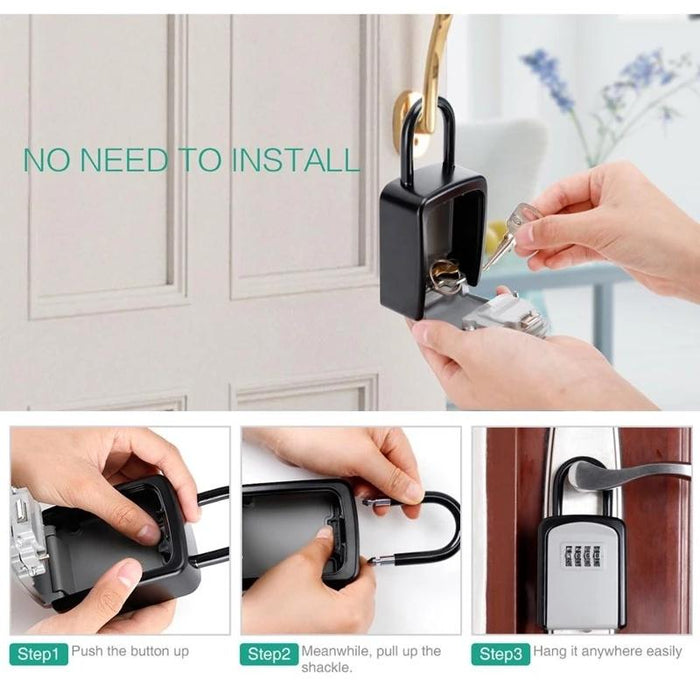 Secure Hanging Key Box No Installation Required Fits Most Keys