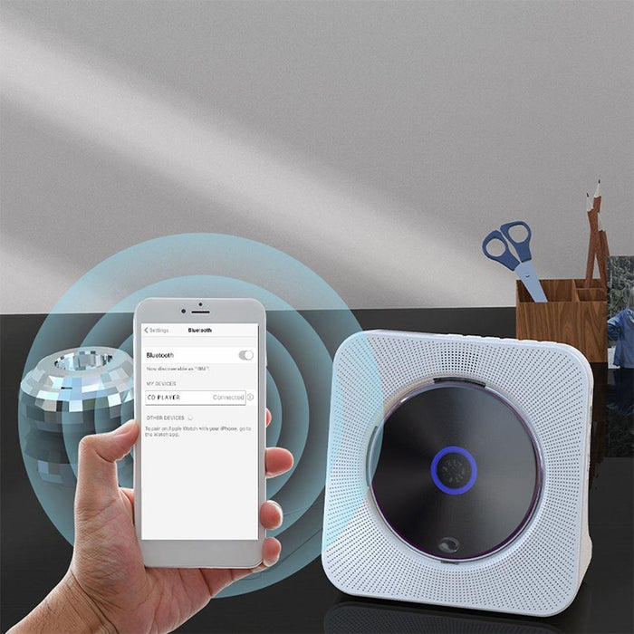 2A Retro Bluetooth Music Disc Album Cd Player Specification Rechargeable Version