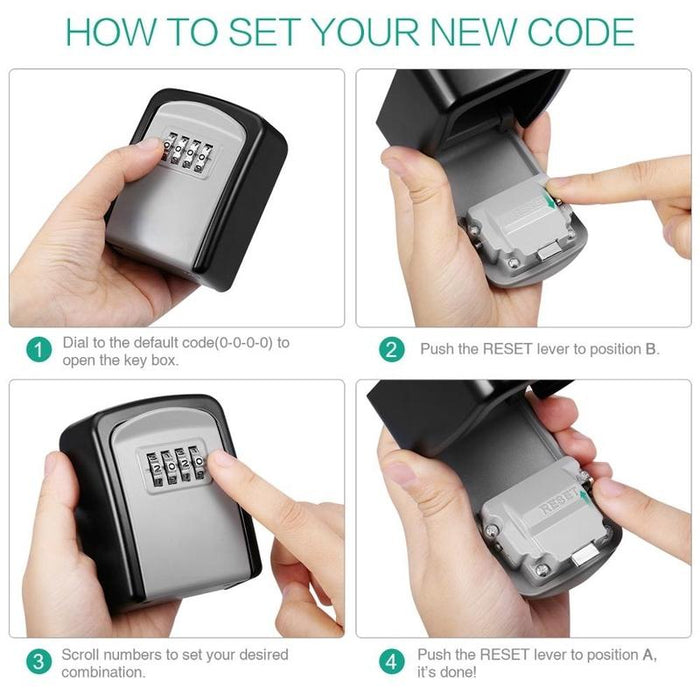 Secure 4 Digit Key Storage Box G9 Aluminum Alloy