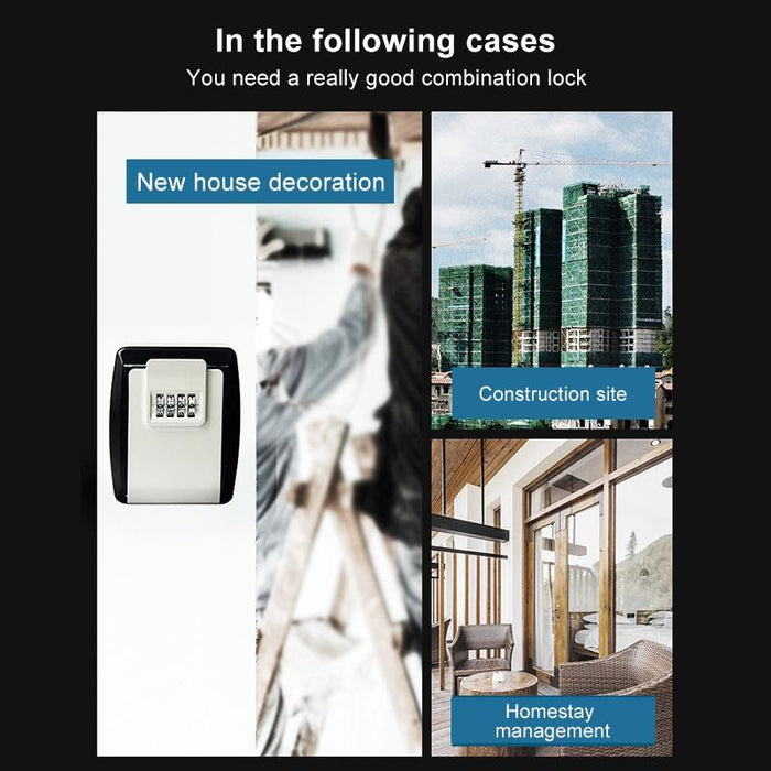 Nail Free Key Storage Box Easy Install Secure Password Protection