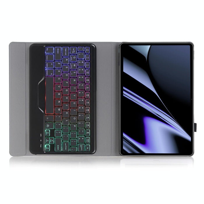 For Oppo Pad 11 Inch Lambskin Texture Ultra-Thin Bluetooth Keyboard Leather Case With Backlight