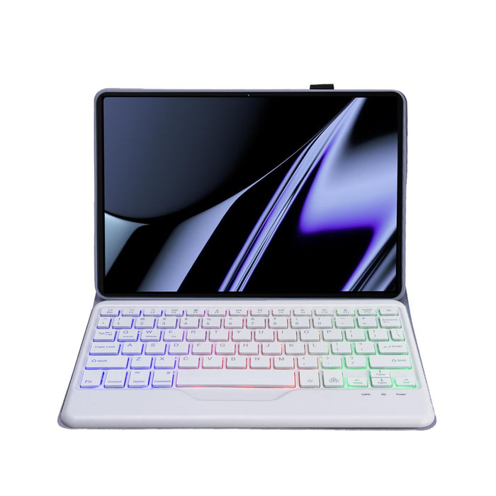 For Oppo Pad 11 Inch Lambskin Texture Ultra-Thin Bluetooth Keyboard Leather Case With Backlight