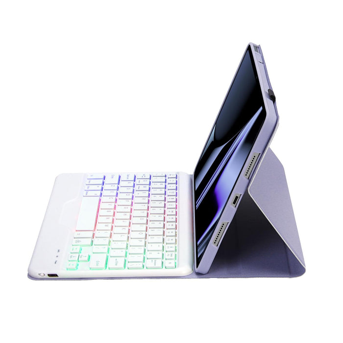 For Oppo Pad 11 Inch Lambskin Texture Ultra-Thin Bluetooth Keyboard Leather Case With Backlight