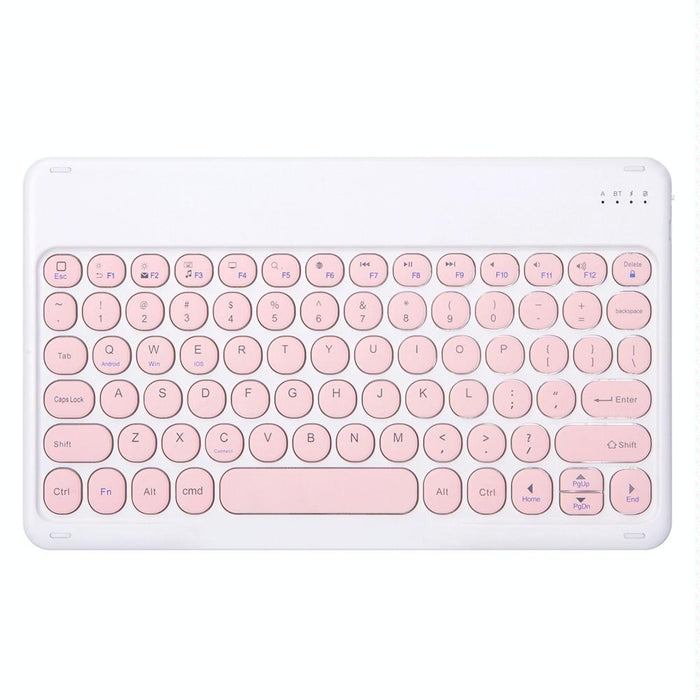 For Samsung Galaxy Tab A7 10.4 2020 Round Cap Bluetooth Keyboard Leather Case With Pen Slot Without Touchpad