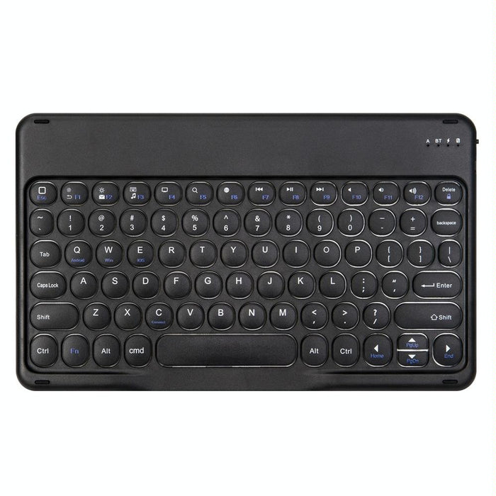 For Samsung Galaxy Tab A7 10.4 2020 Round Cap Bluetooth Keyboard Leather Case With Pen Slot Without Touchpad