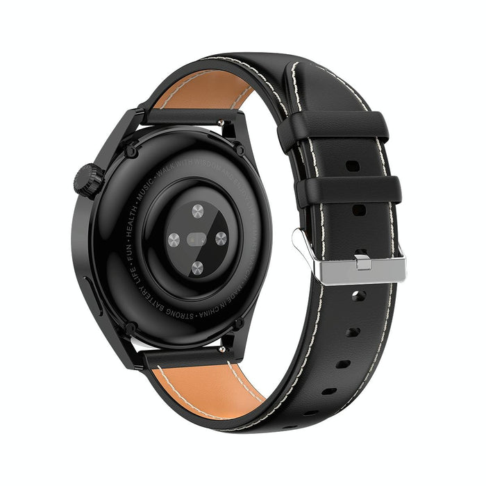 1.36 Inch Round Screen Bluetooth Smart Watch With Leather Strap