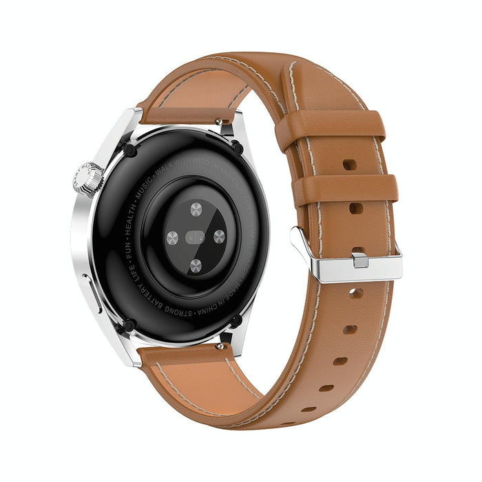 1.36 Inch Round Screen Bluetooth Smart Watch With Leather Strap