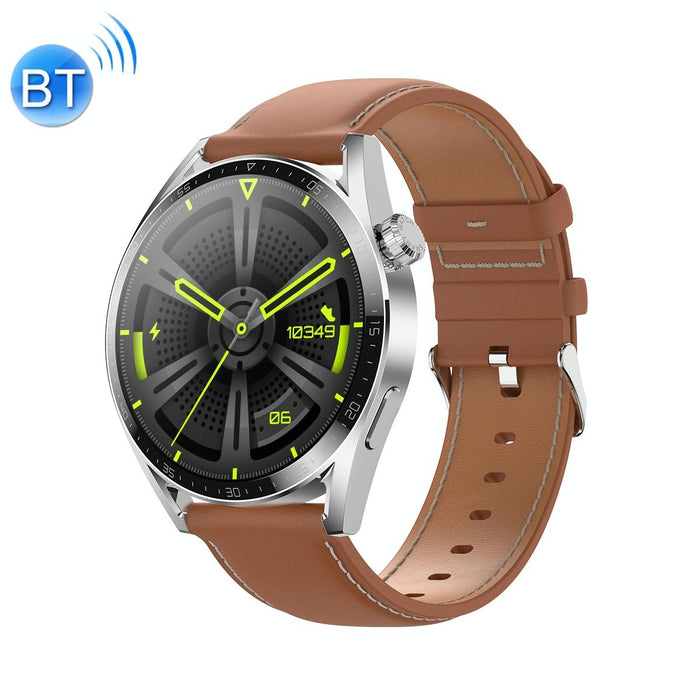 1.36 Inch Round Screen Bluetooth Smart Watch With Leather Strap