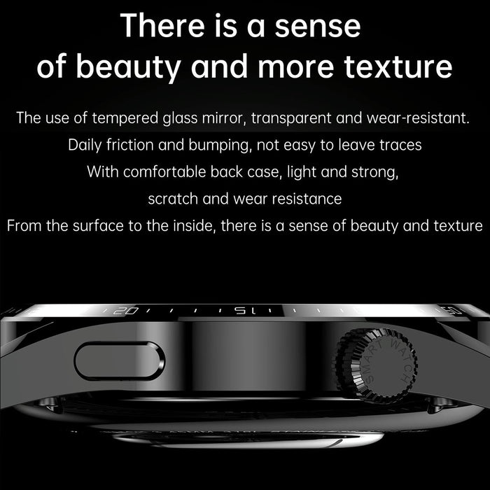 1.36 Inch Round Screen Bluetooth Smart Watch With Leather Strap