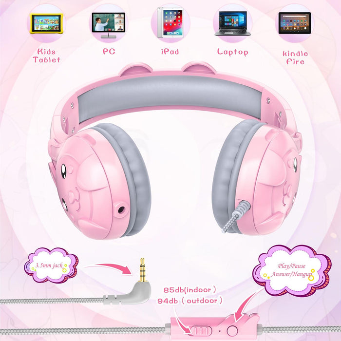 Kids Wired Over-Ear Earphone With Mic 1.5M
