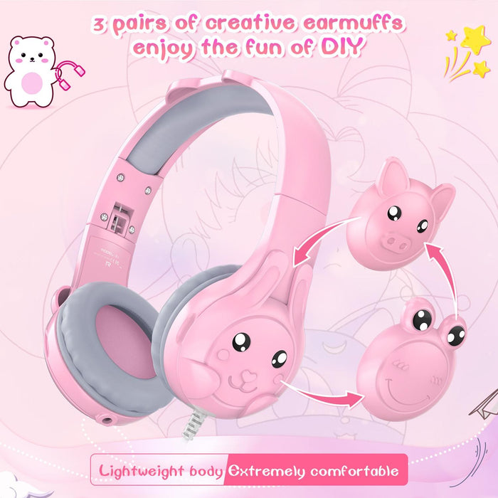 Kids Wired Over-Ear Earphone With Mic 1.5M